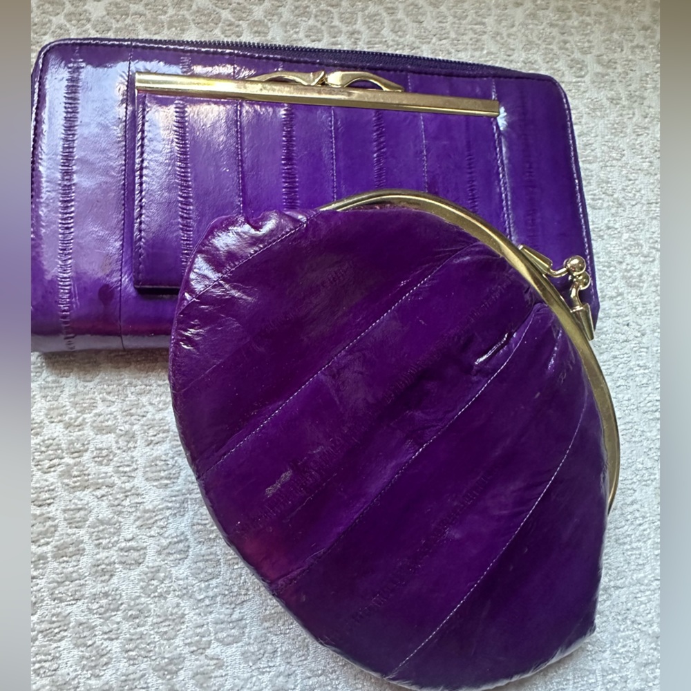 Elegant Purple Women's Wallet Set
